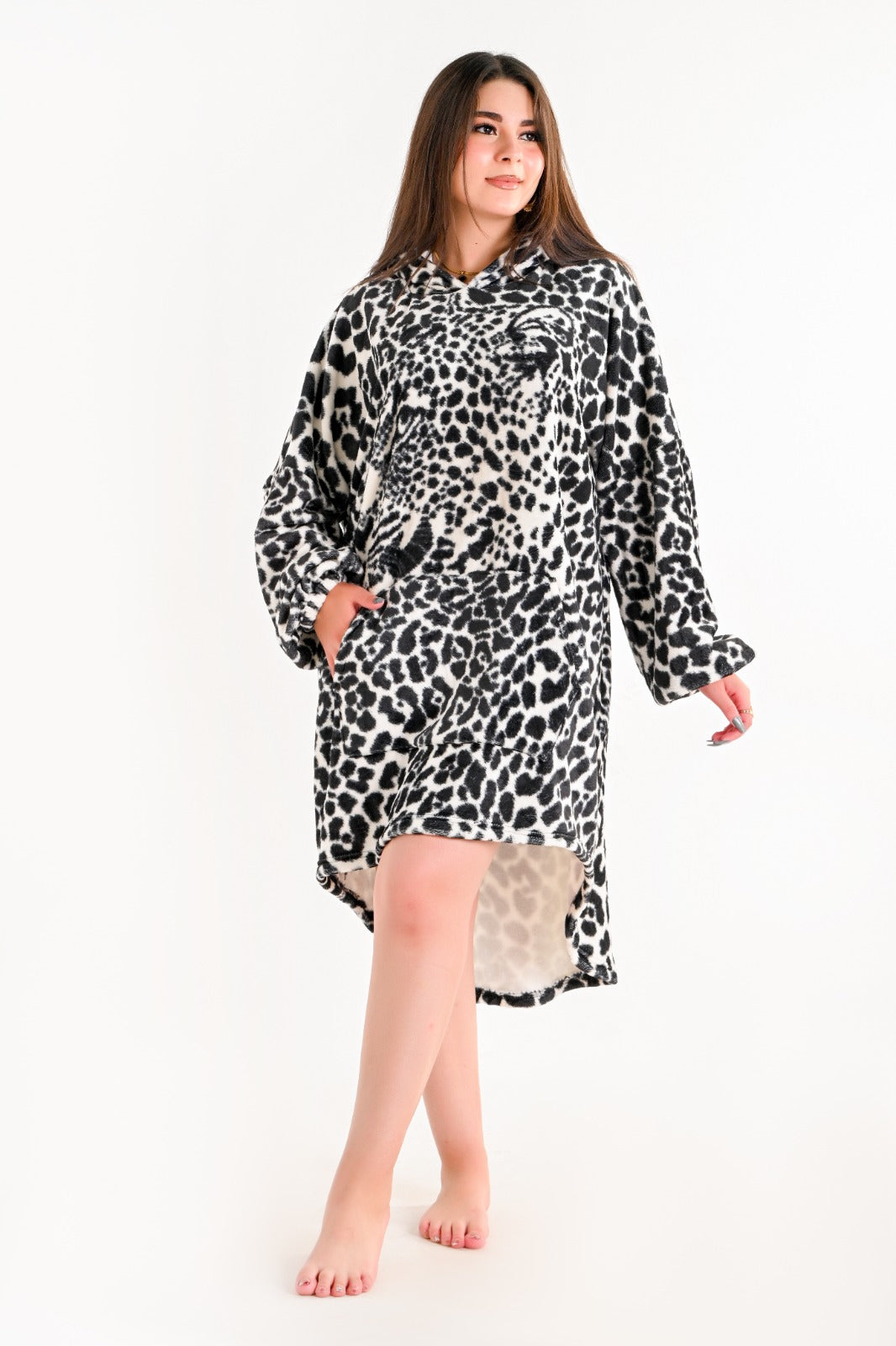 Cozy Leopard Oversized Hoodie Blanket✨🖤